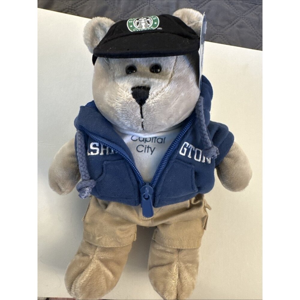Starbucks Bearista Bear Washington DC 10” Stuffed Animal Plush C13